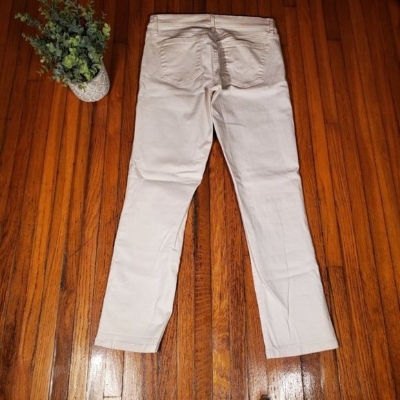 Loft Pastel Pink Jeans Modern Cuffed Crop Denim Preppy Blush Stretch Cotton 2 - Picture 3 of 6